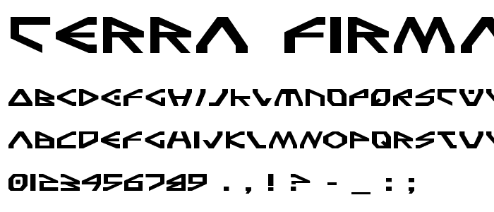Terra Firma Expanded font